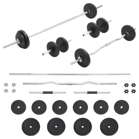 Ensemble d'haltères et de barres 30 kg 