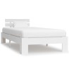 Cadre de lit sans matelas blanc bois de pin massif 100x200 cm 