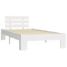 Cadre de lit sans matelas blanc bois de pin massif 100x200 cm 