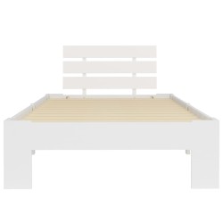 Cadre de lit sans matelas blanc bois de pin massif 100x200 cm 
