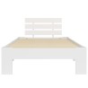 Cadre de lit sans matelas blanc bois de pin massif 100x200 cm 