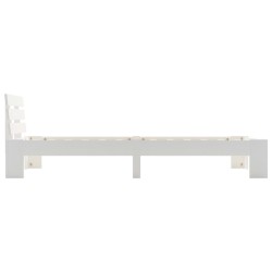 Cadre de lit sans matelas blanc bois de pin massif 100x200 cm 