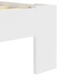 Cadre de lit sans matelas blanc bois de pin massif 100x200 cm 