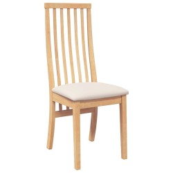 Chaises à manger coussins 2 pcs bois massif caoutchouc 