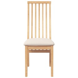 Chaises à manger coussins 2 pcs bois massif caoutchouc 