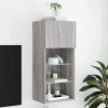 Meuble TV avec lumières LED sonoma gris 40,5x30x90 cm 