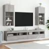 Meuble TV avec lumières LED sonoma gris 40,5x30x90 cm 