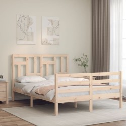 Cadre de lit sans matelas 140x200 cm bois massif 