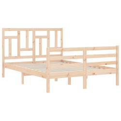 Cadre de lit sans matelas 140x200 cm bois massif 