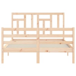 Cadre de lit sans matelas 140x200 cm bois massif 
