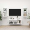 Ensemble de meuble TV 3 pcs Blanc Bois d'ingénierie 