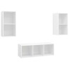 Ensemble de meuble TV 3 pcs Blanc Bois d'ingénierie 