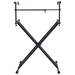 Support de clavier à double empattement et cadre en X Noir 