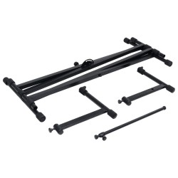 Support de clavier à double empattement et cadre en X Noir 