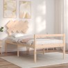 Lit pour personne âgée et tête de lit 90x200 cm bois massif 