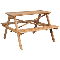 Table de pique-nique 115x115x81 cm Bambou 