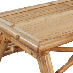 Table de pique-nique 115x115x81 cm Bambou 