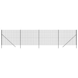 Clôture en treillis métallique anthracite 2,2x10 m 