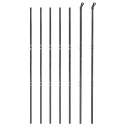 Clôture en treillis métallique anthracite 2,2x10 m 