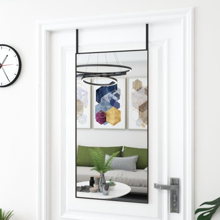 Miroir de porte Noir 50x100 cm Verre et aluminium 