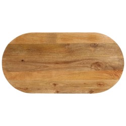 Dessus de table 140x60x2,5 cm ovale bois massif de manguier 