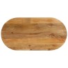 Dessus de table 140x60x2,5 cm ovale bois massif de manguier 