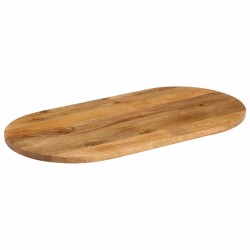 Dessus de table 140x60x2,5 cm ovale bois massif de manguier 