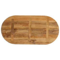 Dessus de table 140x60x2,5 cm ovale bois massif de manguier 