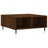 Table basse chêne marron 60x60x30 cm bois d'ingénierie 
