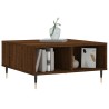 Table basse chêne marron 60x60x30 cm bois d'ingénierie 