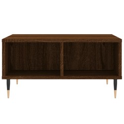 Table basse chêne marron 60x60x30 cm bois d'ingénierie 