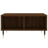 Table basse chêne marron 60x60x30 cm bois d'ingénierie 