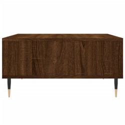 Table basse chêne marron 60x60x30 cm bois d'ingénierie 