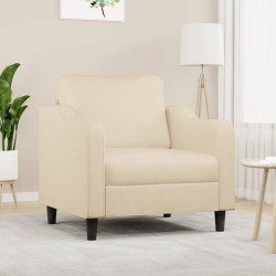 Fauteuil Crème 60 cm Tissu 