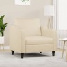 Fauteuil Crème 60 cm Tissu 