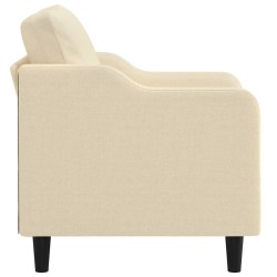 Fauteuil Crème 60 cm Tissu 