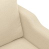 Fauteuil Crème 60 cm Tissu 