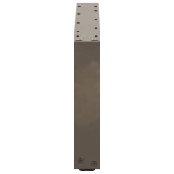 Pieds de table basse en U, 2 pièces, acier naturel, 70 x (30-31) cm 