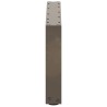 Pieds de table basse en U, 2 pièces, acier naturel, 70 x (30-31) cm 