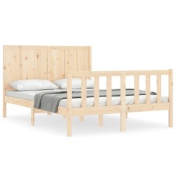 Cadre de lit sans matelas 120x200 cm bois de pin massif 