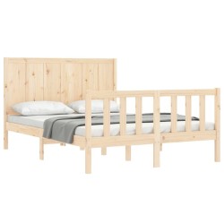 Cadre de lit sans matelas 120x200 cm bois de pin massif 