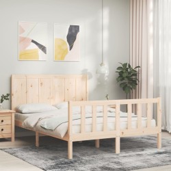 Cadre de lit sans matelas 120x200 cm bois de pin massif 