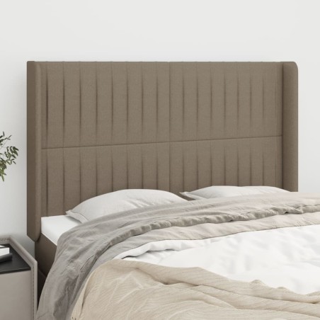 Tête de lit avec oreilles Taupe 147x16x118/128 cm Tissu 