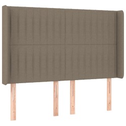 Tête de lit avec oreilles Taupe 147x16x118/128 cm Tissu 