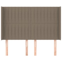 Tête de lit avec oreilles Taupe 147x16x118/128 cm Tissu 