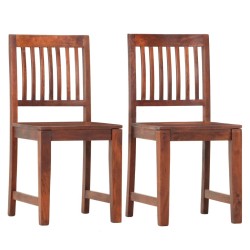 Chaises à manger lot de 2 bois solide de manguier 