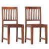 Chaises à manger lot de 2 bois solide de manguier 