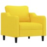 Fauteuil Jaune clair 60 cm Tissu 