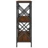 Table console chêne marron 100x28x80,5 cm bois d'ingénierie 