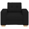 Fauteuil Noir 60 cm Tissu 